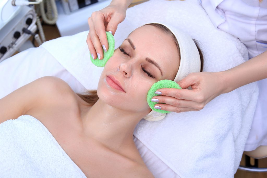 spa treatment and glow skin