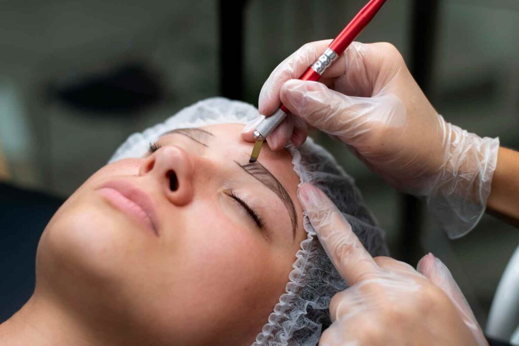 Enhancing Your Brows with Customized Color, light-colored eyebrows