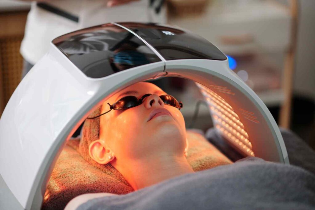  LED light therapy, skin cells