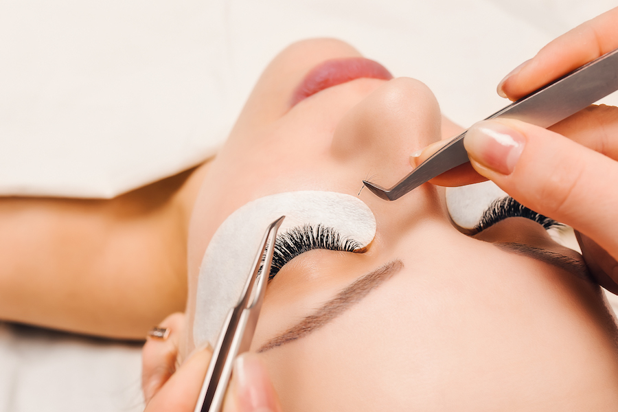 Volume Lash Extensions NYC full glamorous lashes